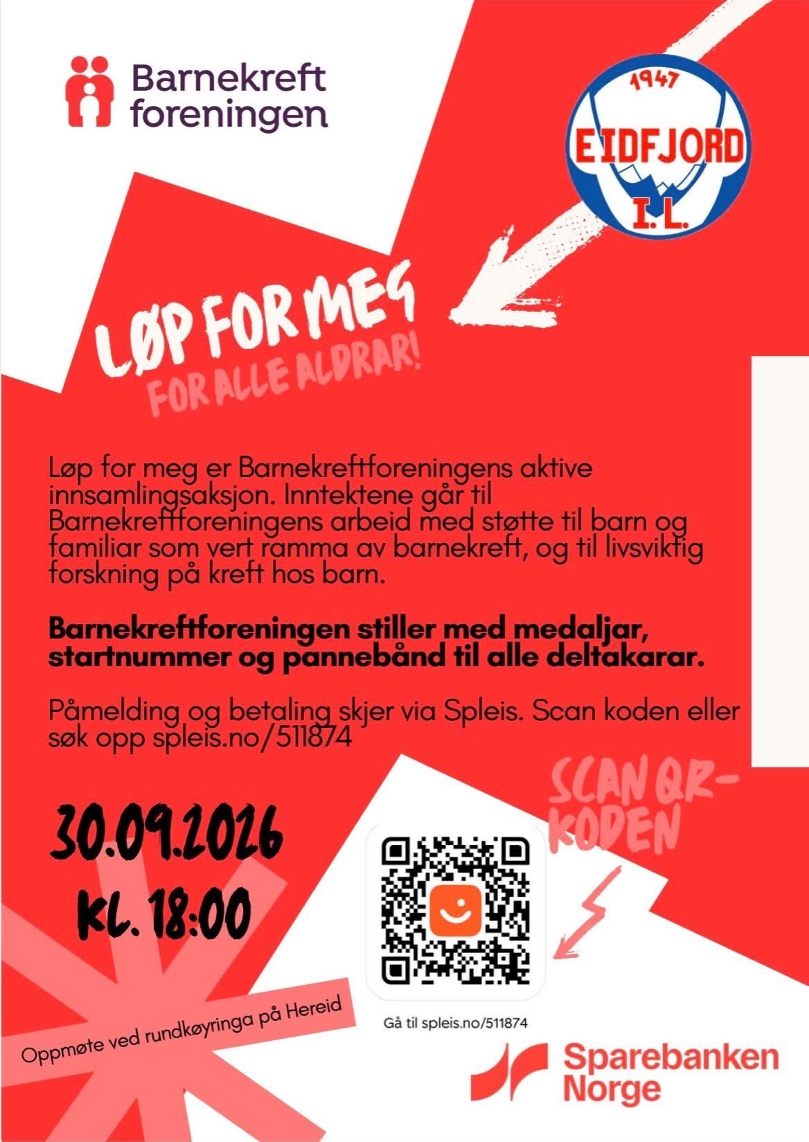 Plakat for arrangementet Løp for meg